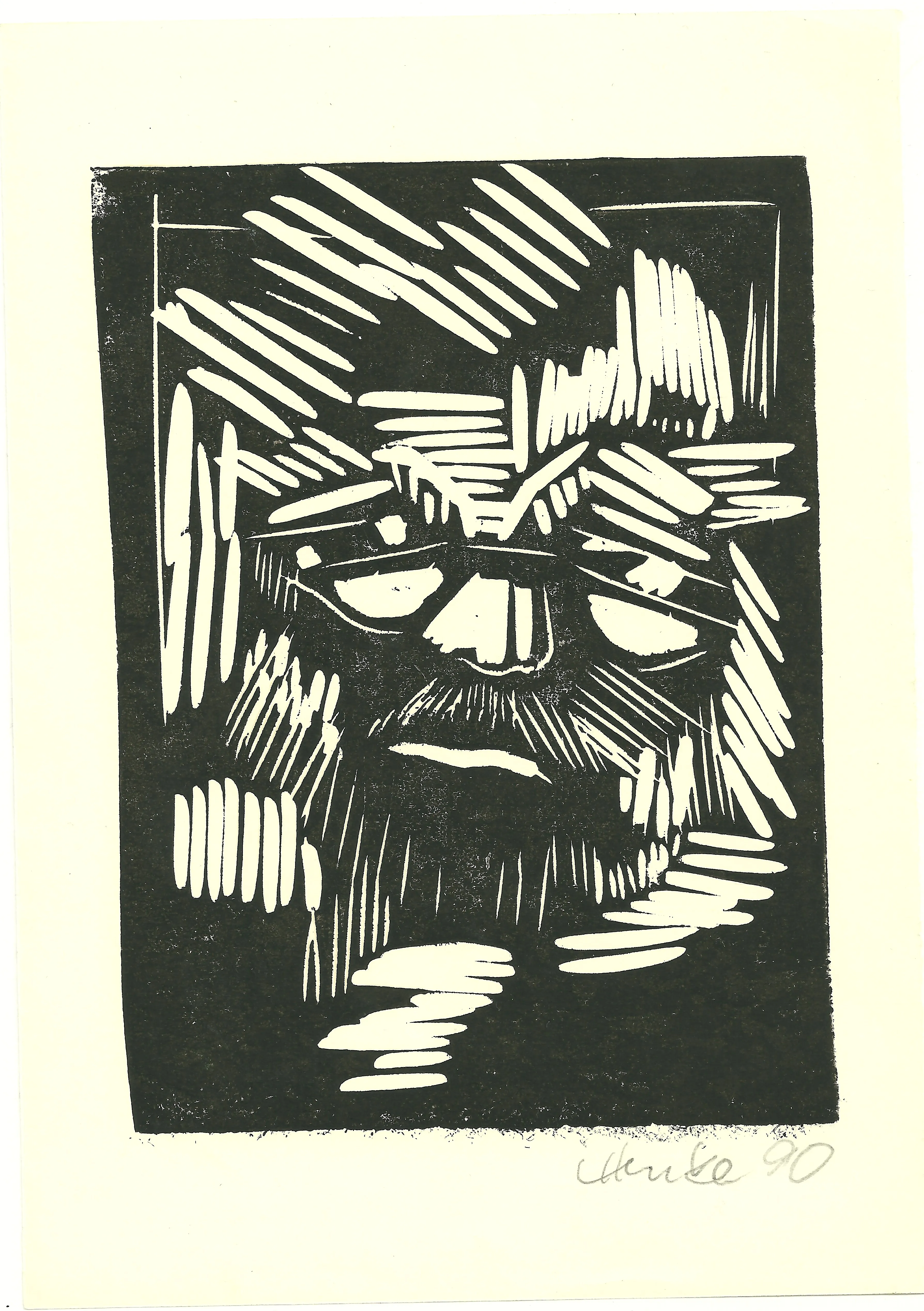 Selbst, Linolschnitt